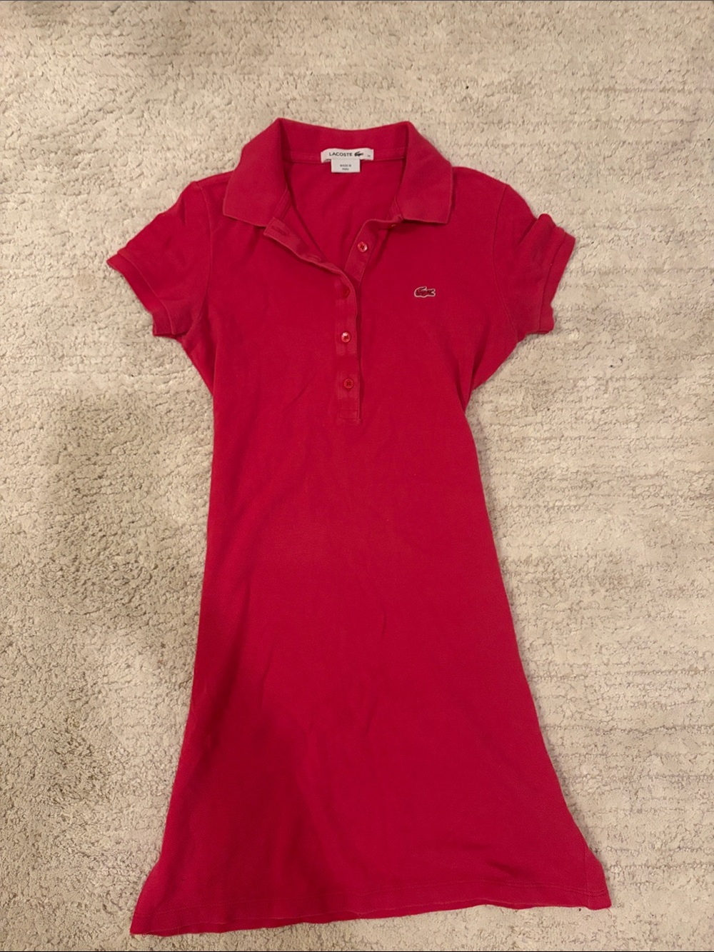 Lacoste Hot Pink Polo Mini Dress